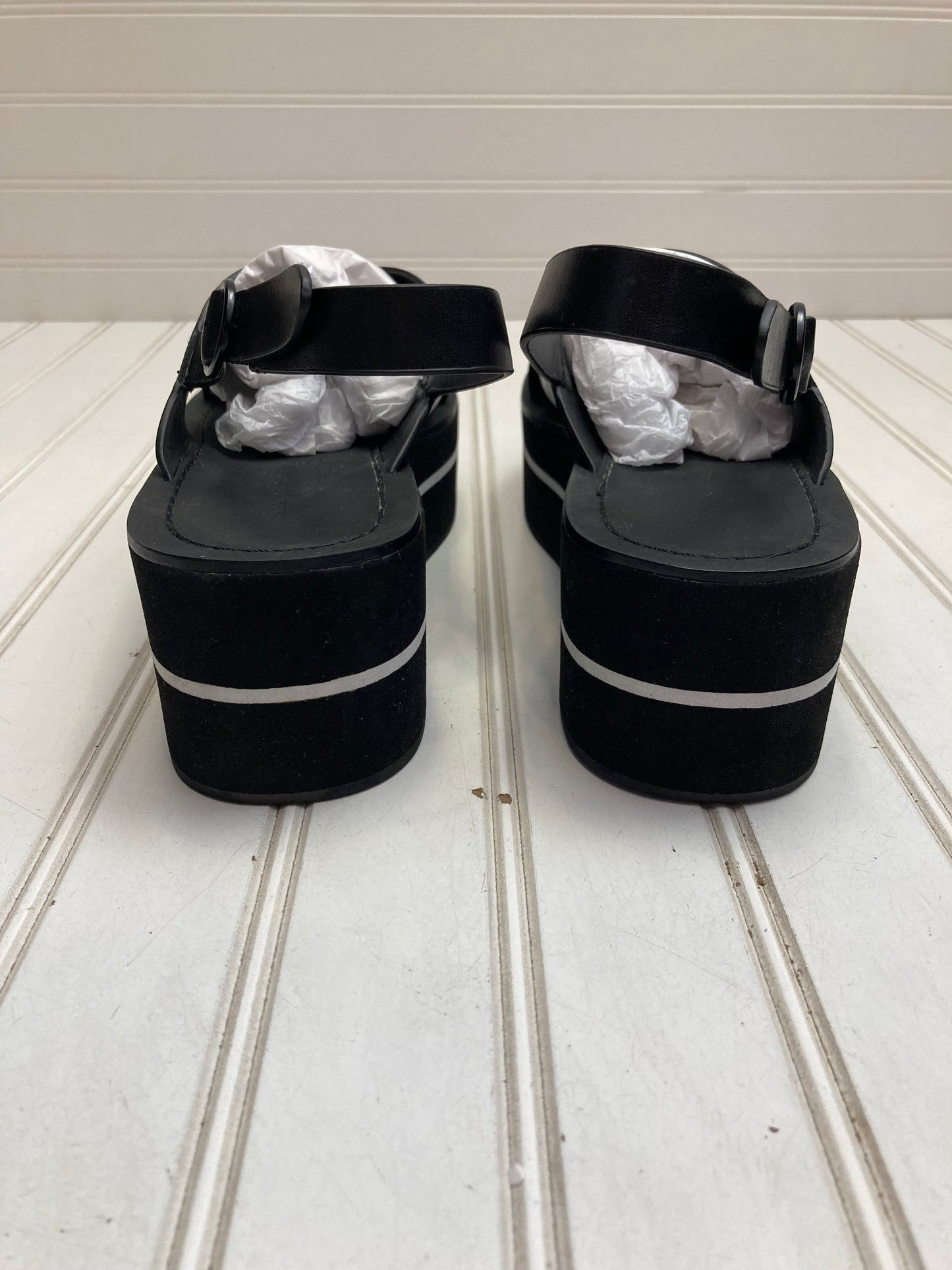 Black Sandals Heels Platform Banana Republic, Size 8.5