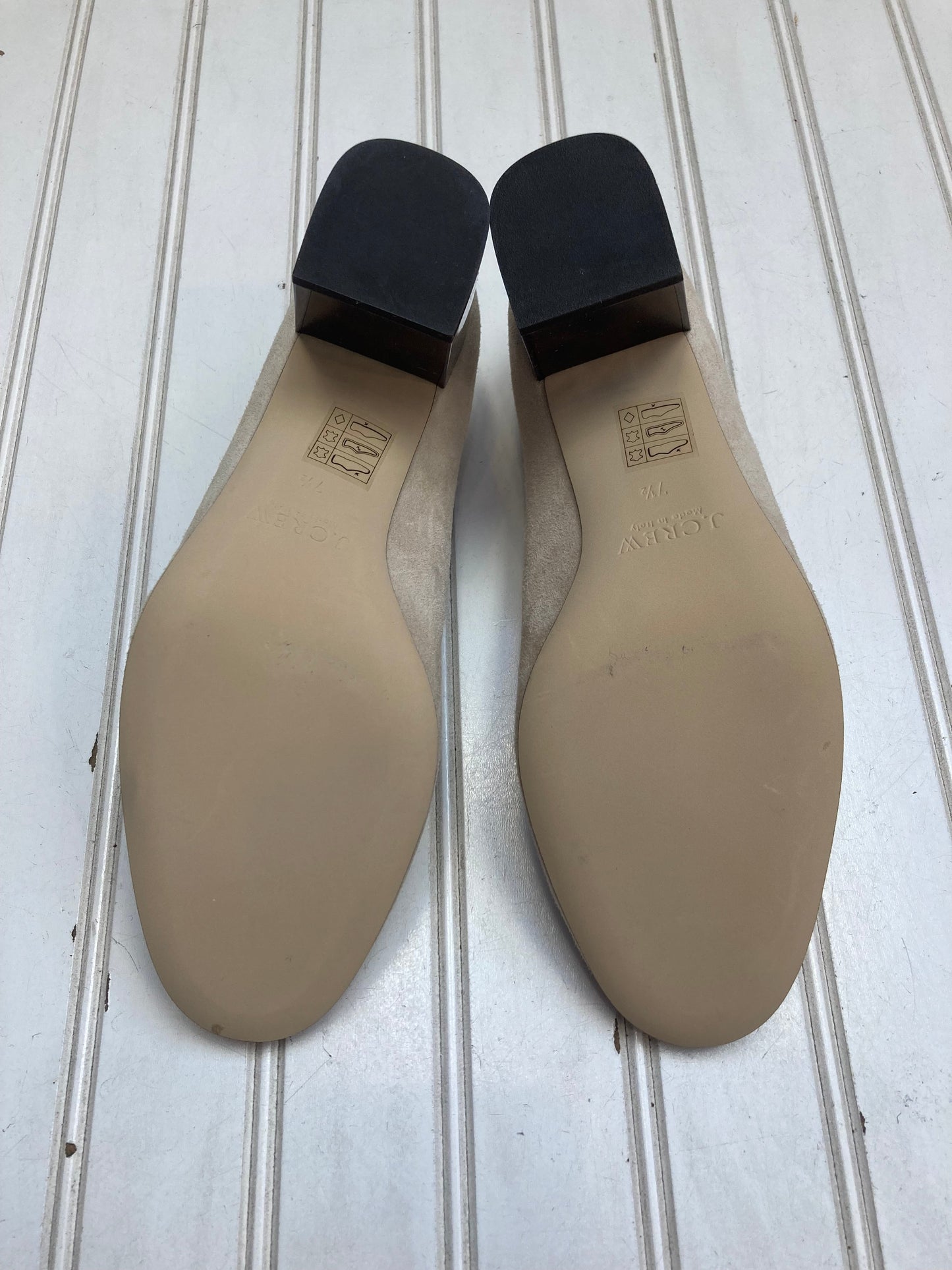 Cream Shoes Heels Block J. Crew, Size 7.5