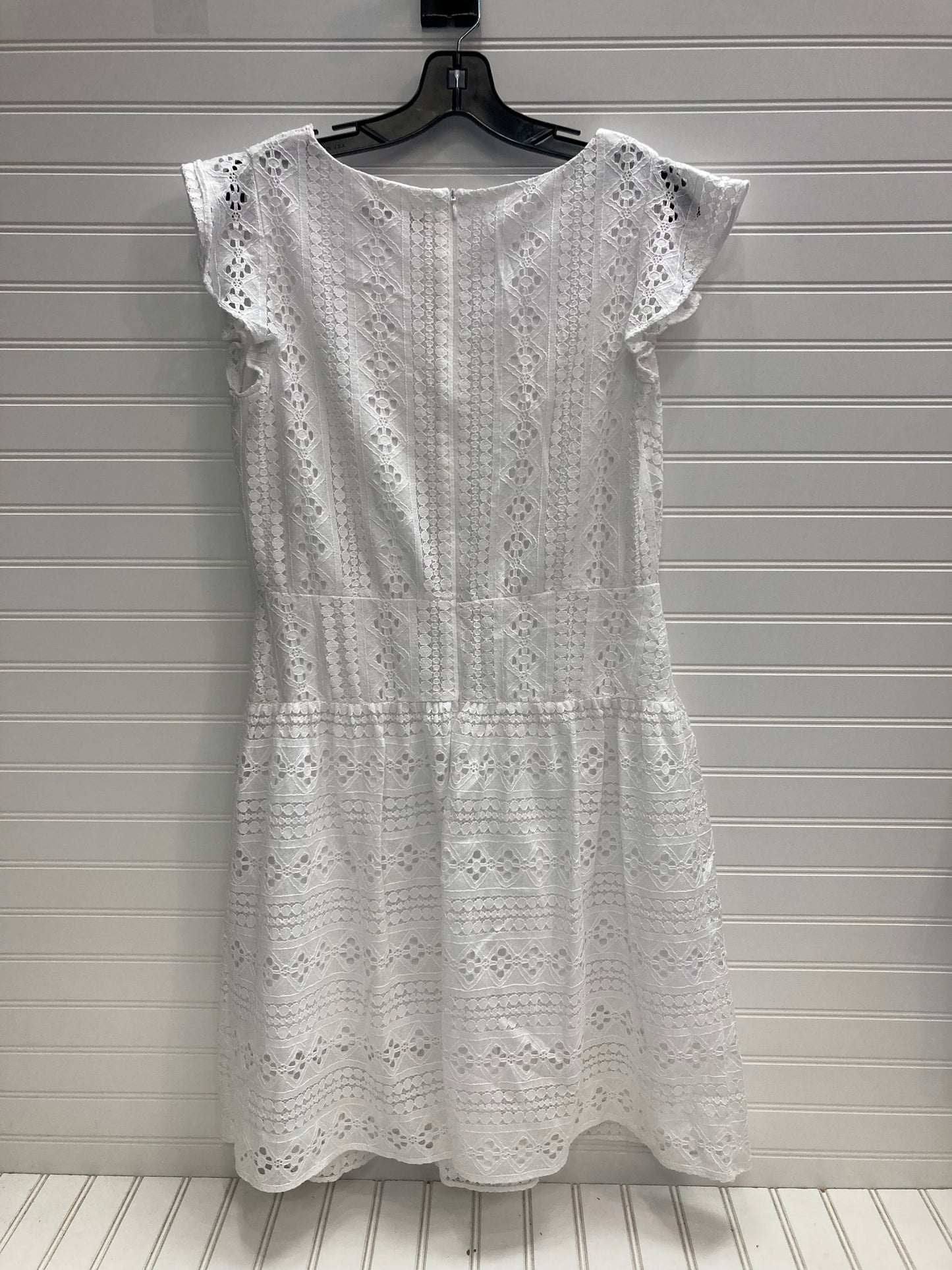 White Dress Casual Midi Loft, Size 6