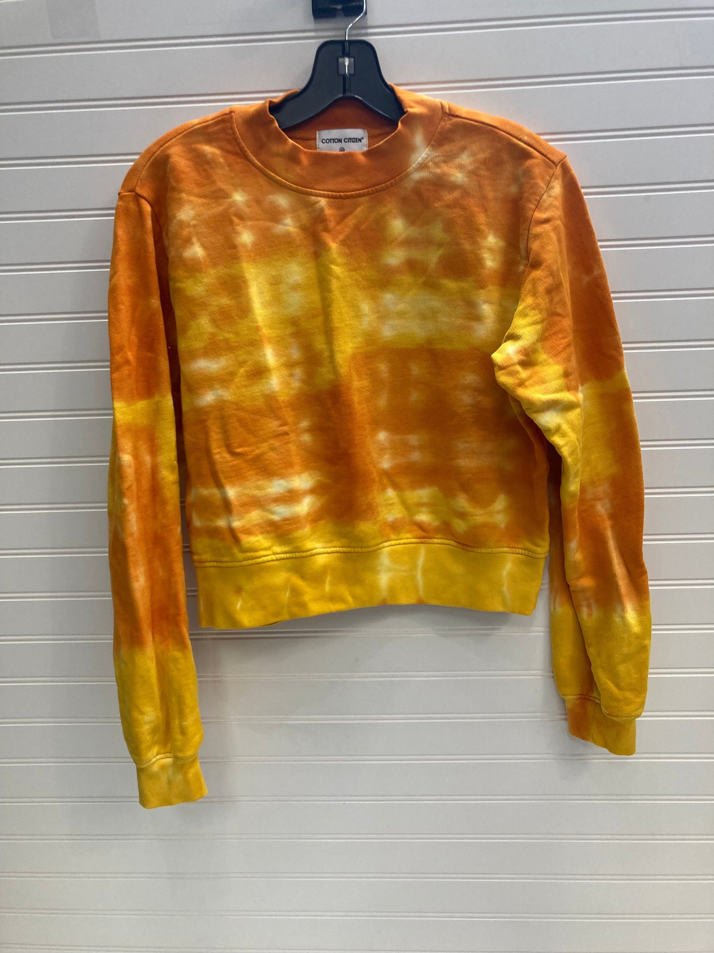 Orange & Yellow Sweatshirt Crewneck Cotton Citizen, Size Xs