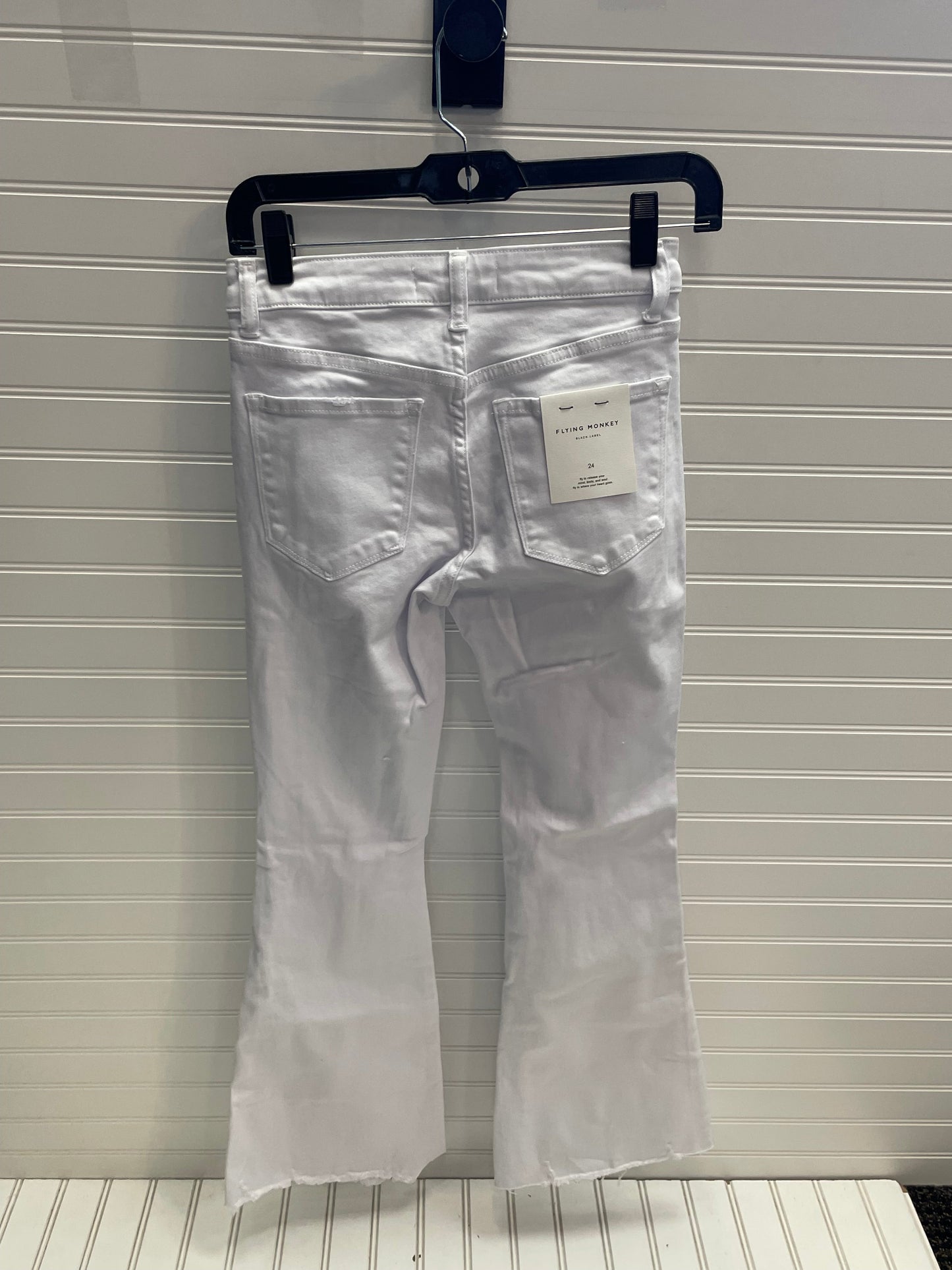 White Jeans Flared Flying Monkey, Size 0