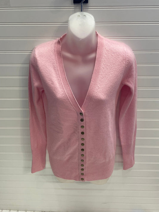 Pink Sweater Cardigan Cashmere Kier + J2, Size Xs