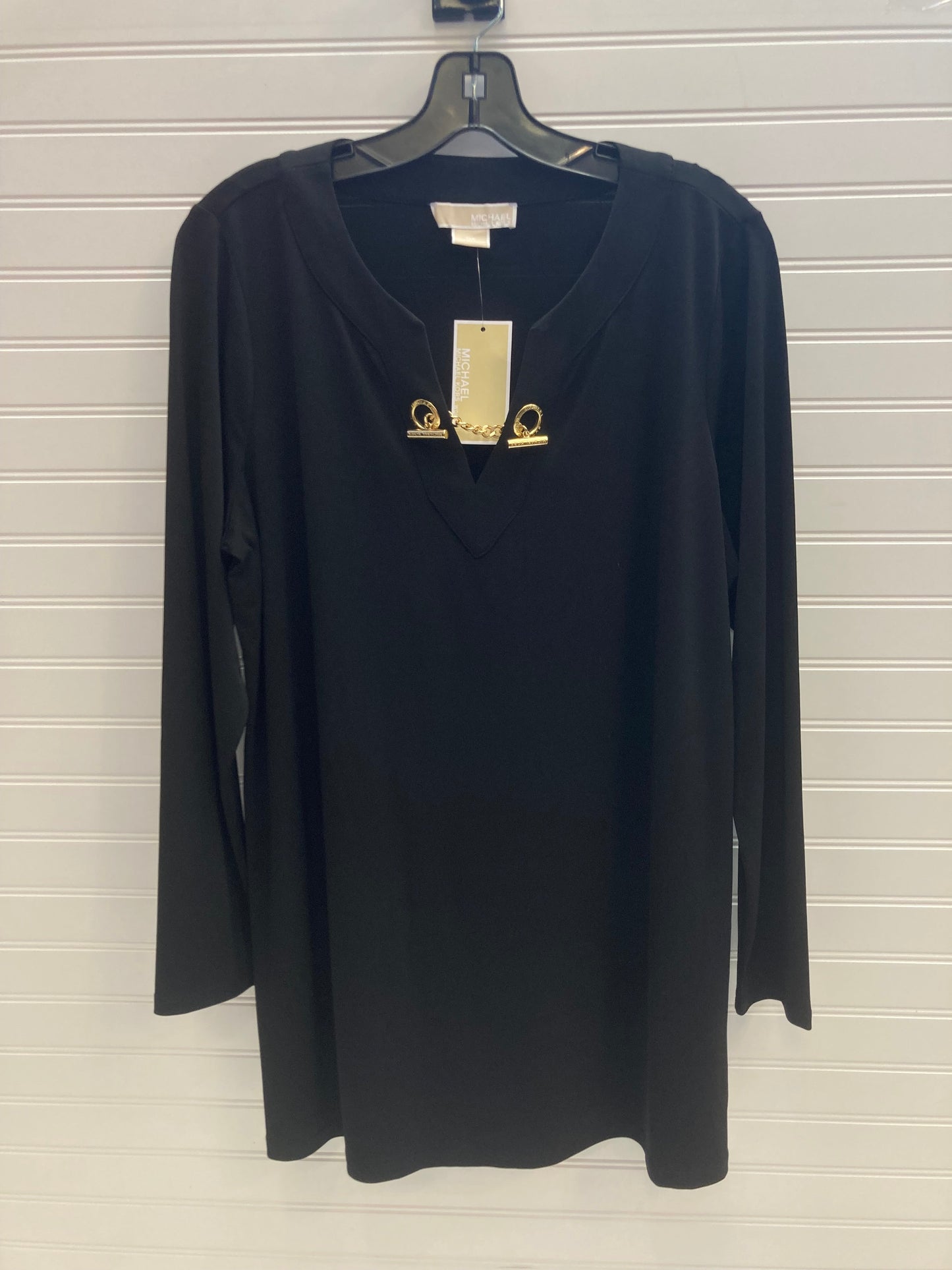 Black Tunic Long Sleeve Michael By Michael Kors, Size 1x