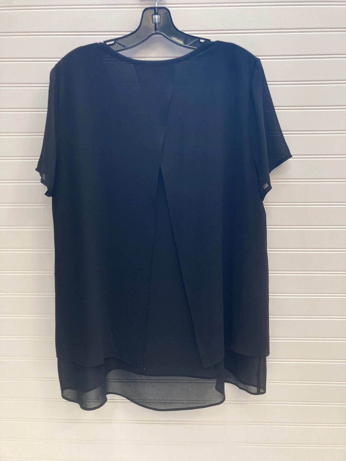 Black Top Short Sleeve Michael By Michael Kors, Size Xl