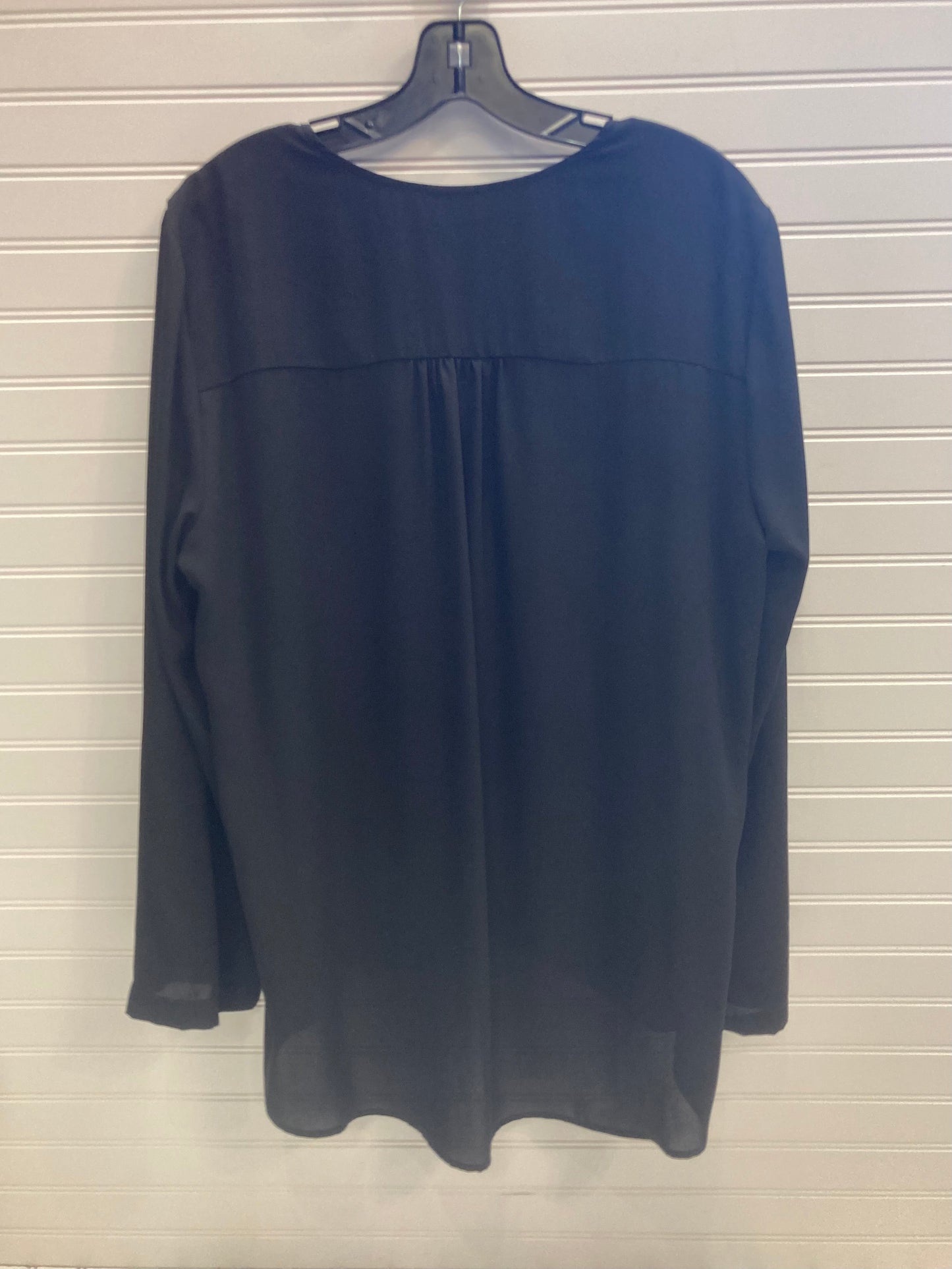 Black Top Long Sleeve Karen Kane, Size Xl