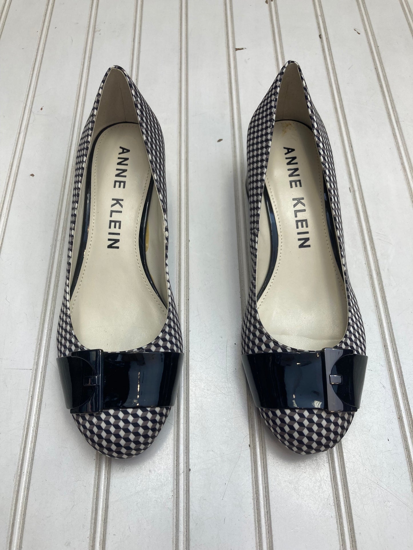 Black & White Shoes Heels Block Anne Klein, Size 8.5