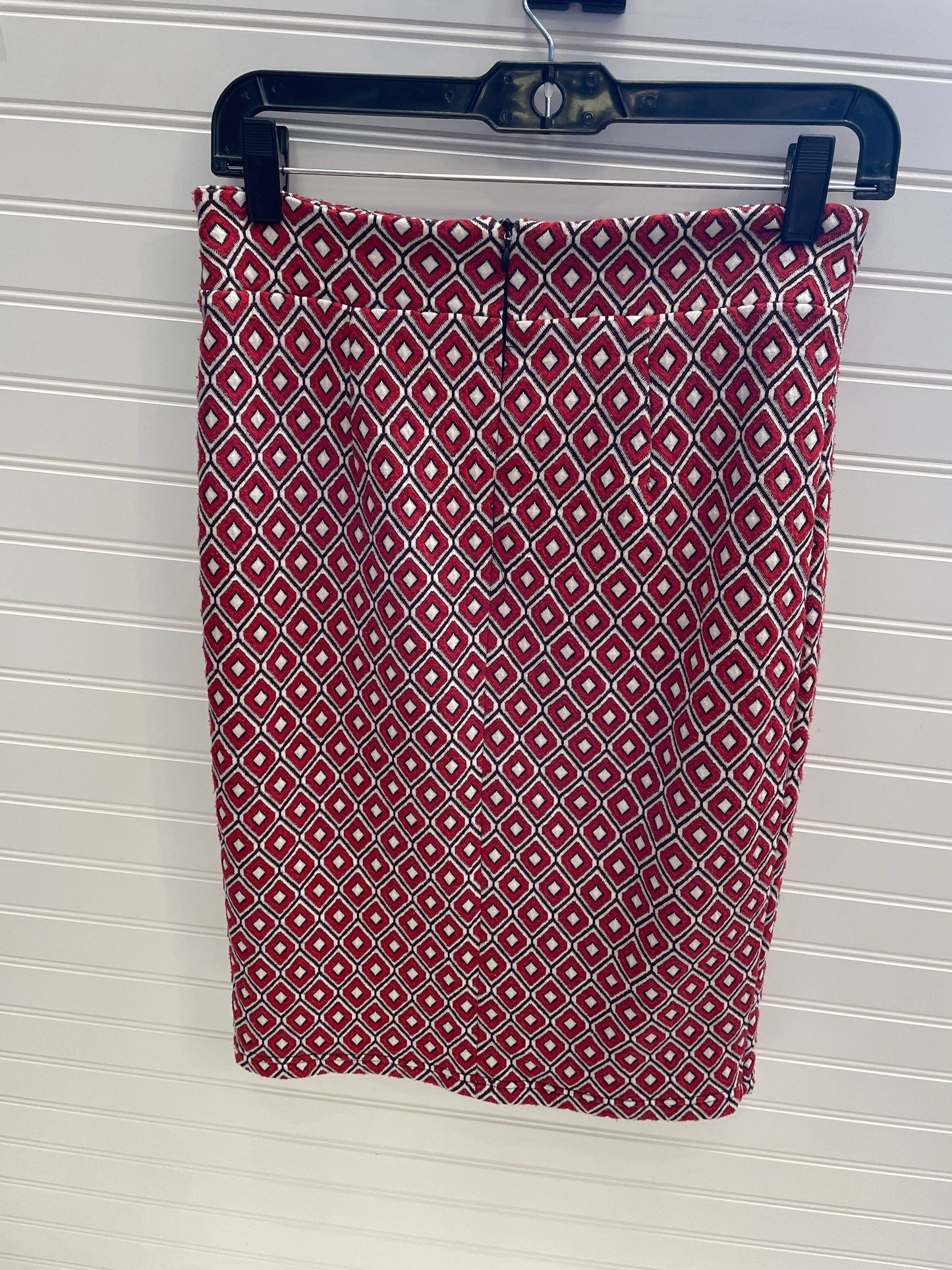 Skirt Midi By Maeve In Red & White, Size: Xs