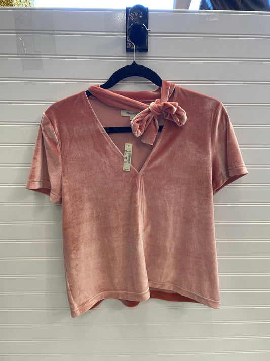 Top Short Sleeve By Madewell In Orange, Size: S