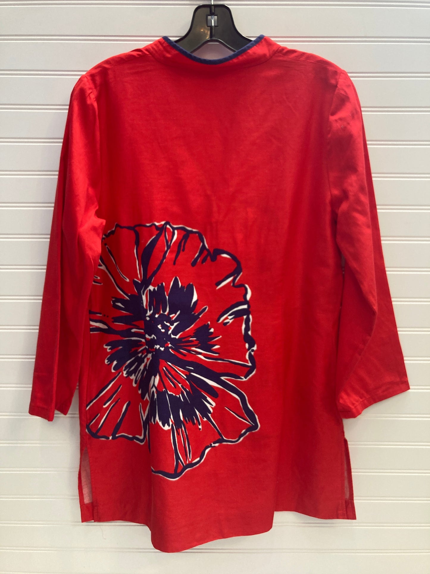 Tunic Designer By Lilly Pulitzer In Blue & Red & White, Size: L