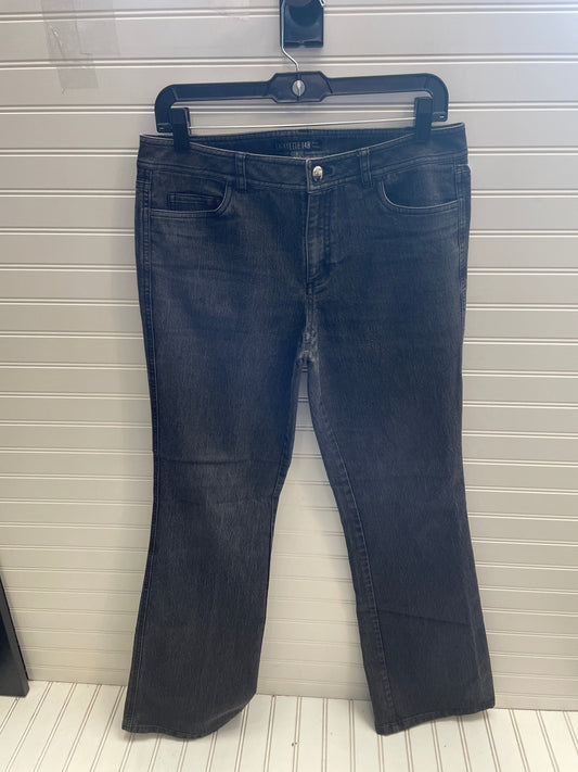 Jeans Flared By Lafayette 148 In Black Denim, Size: 6