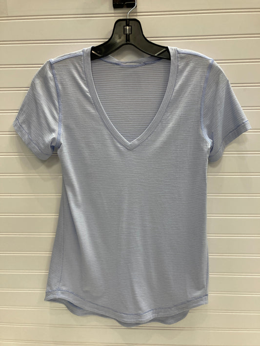 Athletic Top Short Sleeve By Lululemon In Blue, Size: S