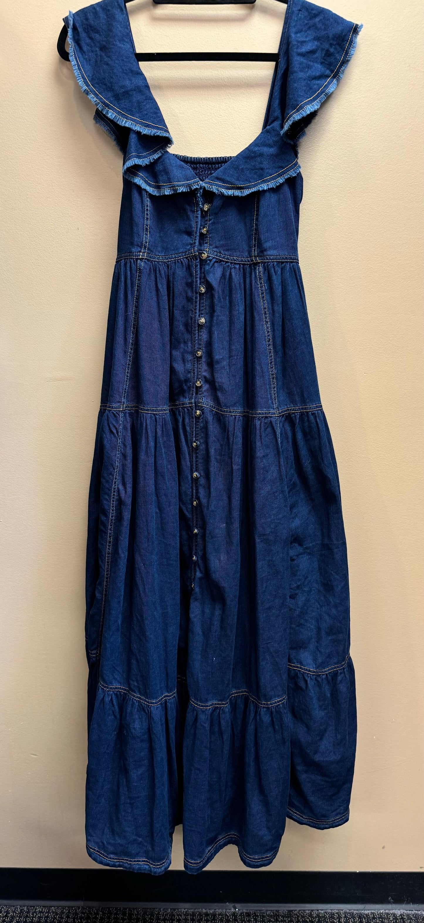 Dress Casual Maxi By Pilcro In Blue Denim, Size: S