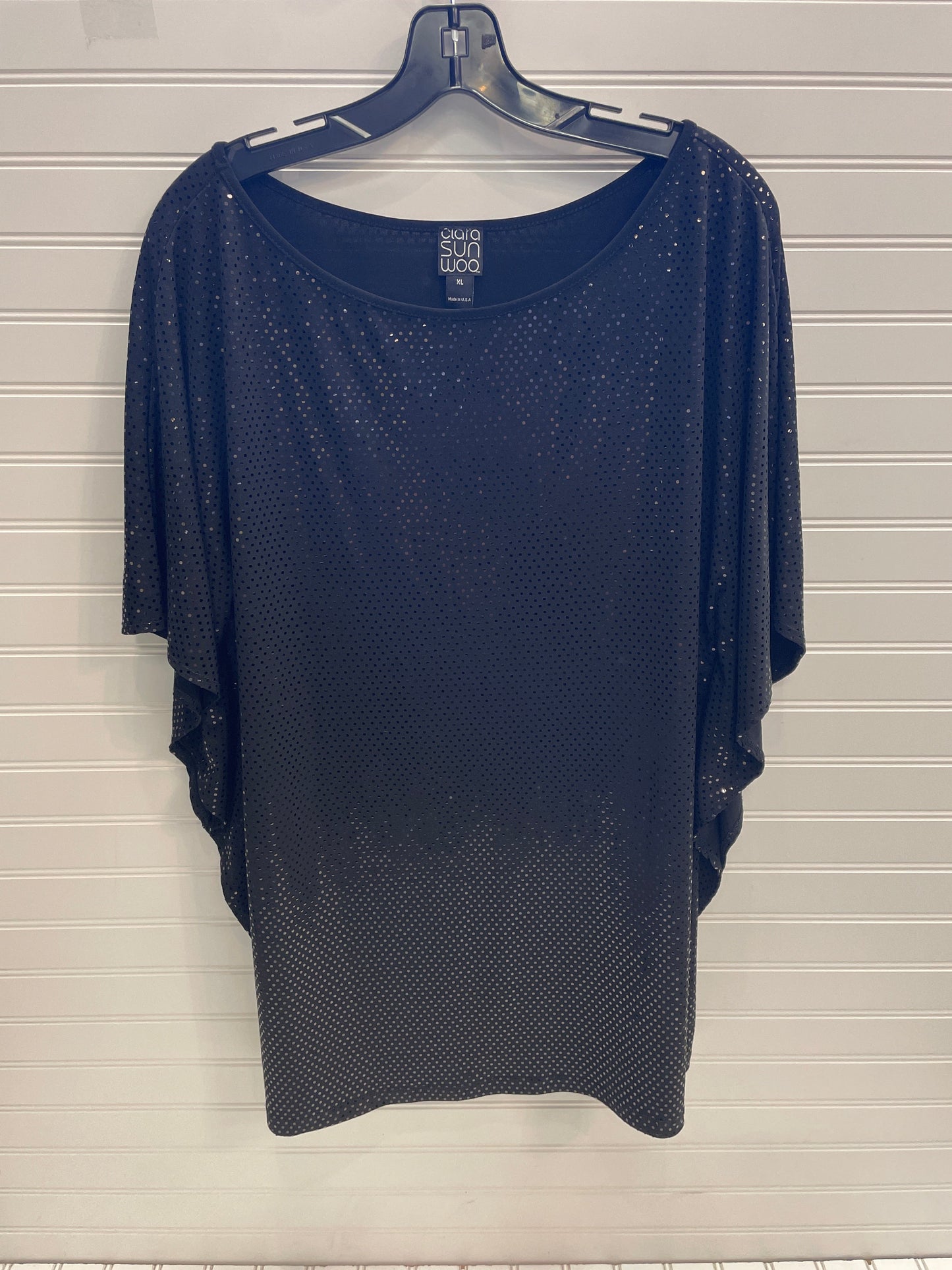 Top Short Sleeve By Clara Sun Woo In Black, Size: Xl