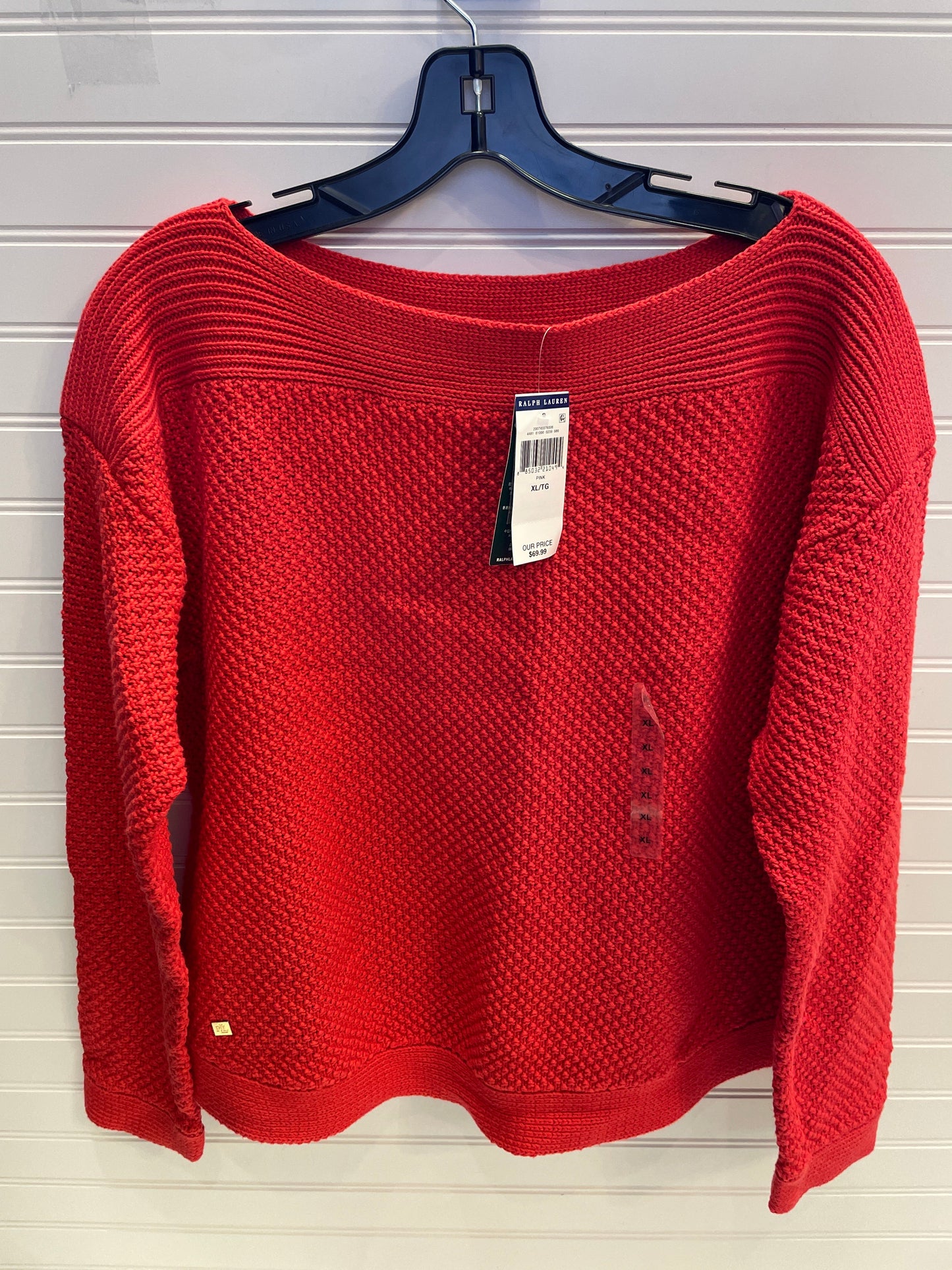 Sweater By Lauren By Ralph Lauren In Red, Size: Xl