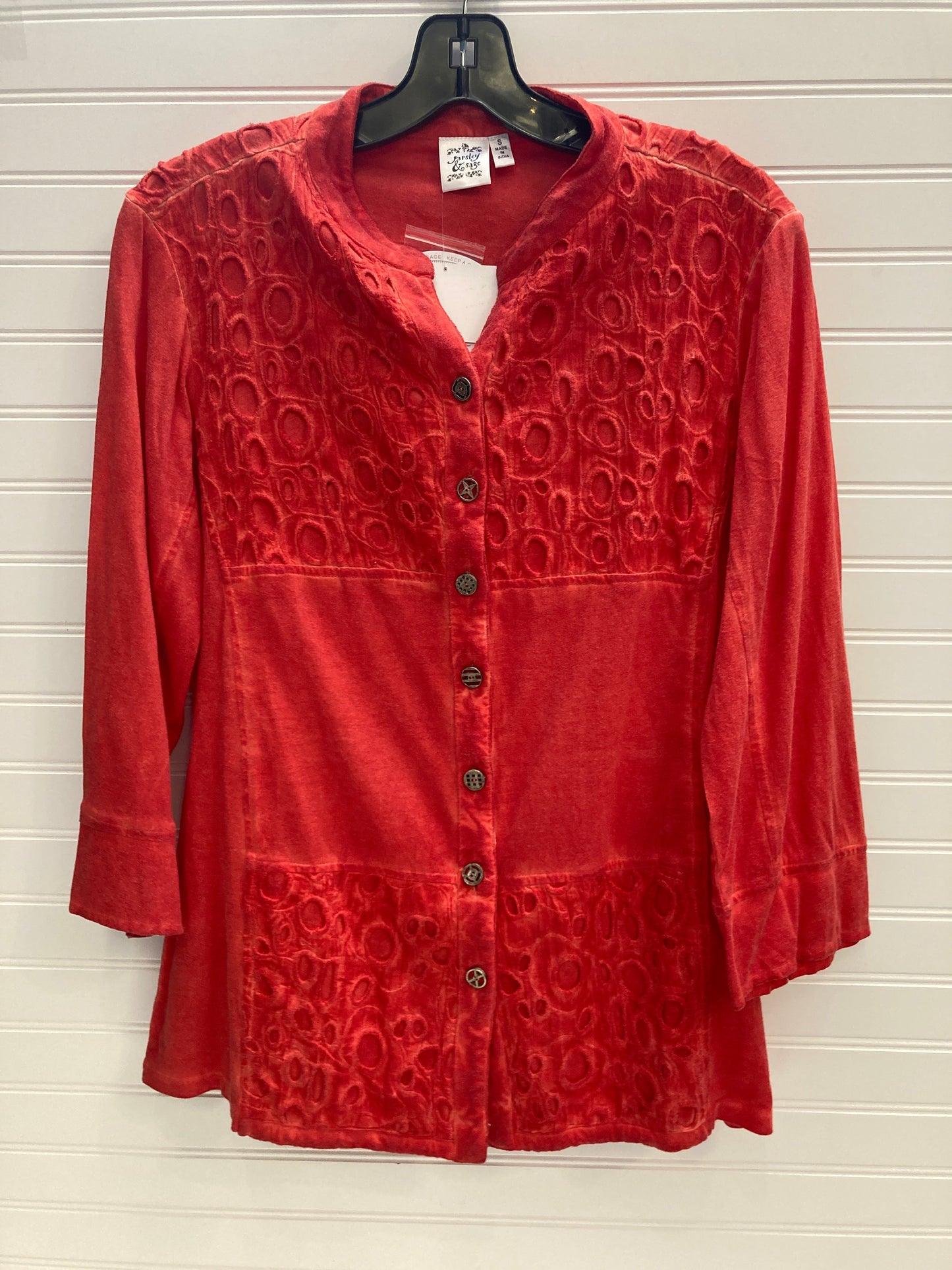 Blouse 3/4 Sleeve By Parsley & Sage In Red, Size: S