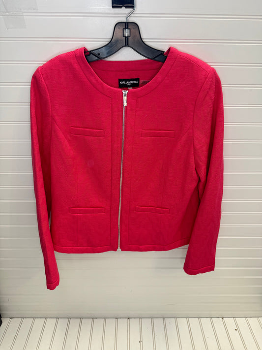 Blazer Designer By Karl Lagerfeld In Red, Size: 12