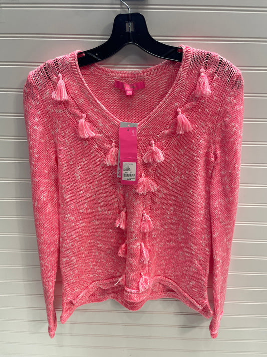 Sweater Designer By Lilly Pulitzer In Pink & White, Size: Xs