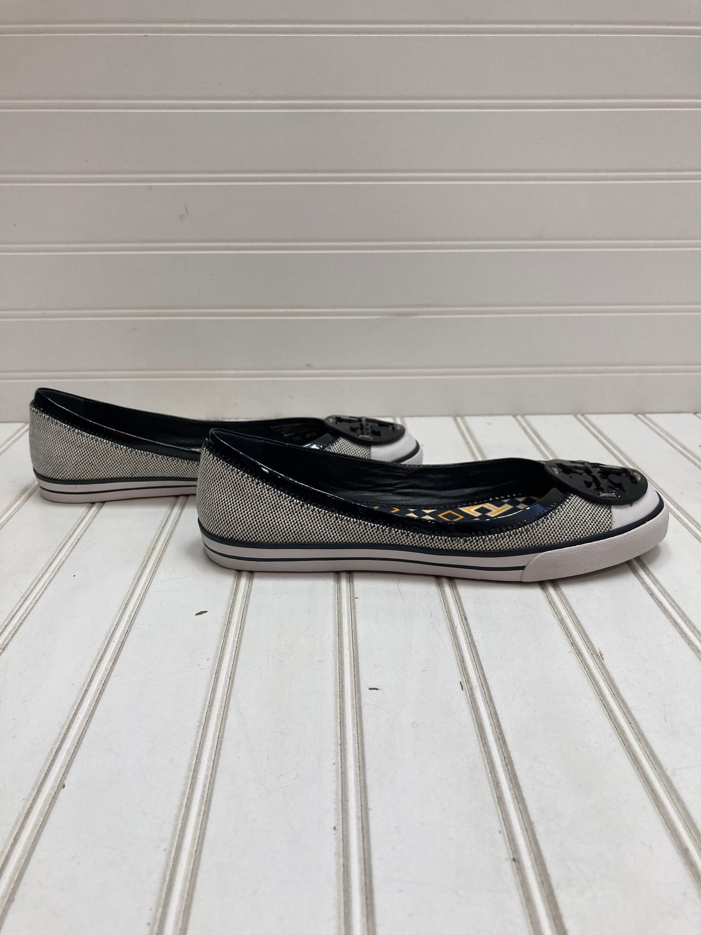 Shoes Designer By Tory Burch In Black & White, Size: 7