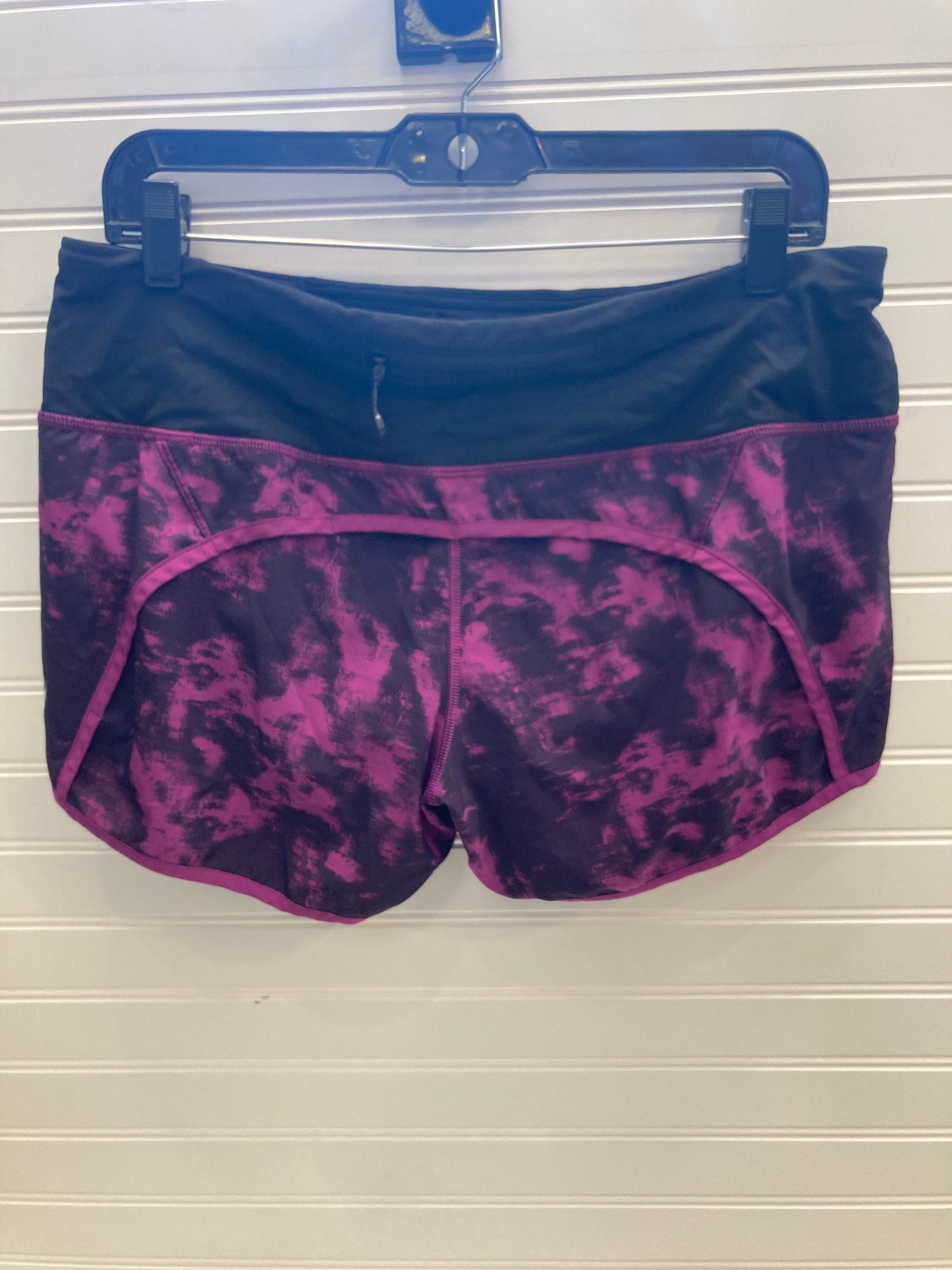 Athletic Shorts By Lululemon In Black & Pink, Size: 8