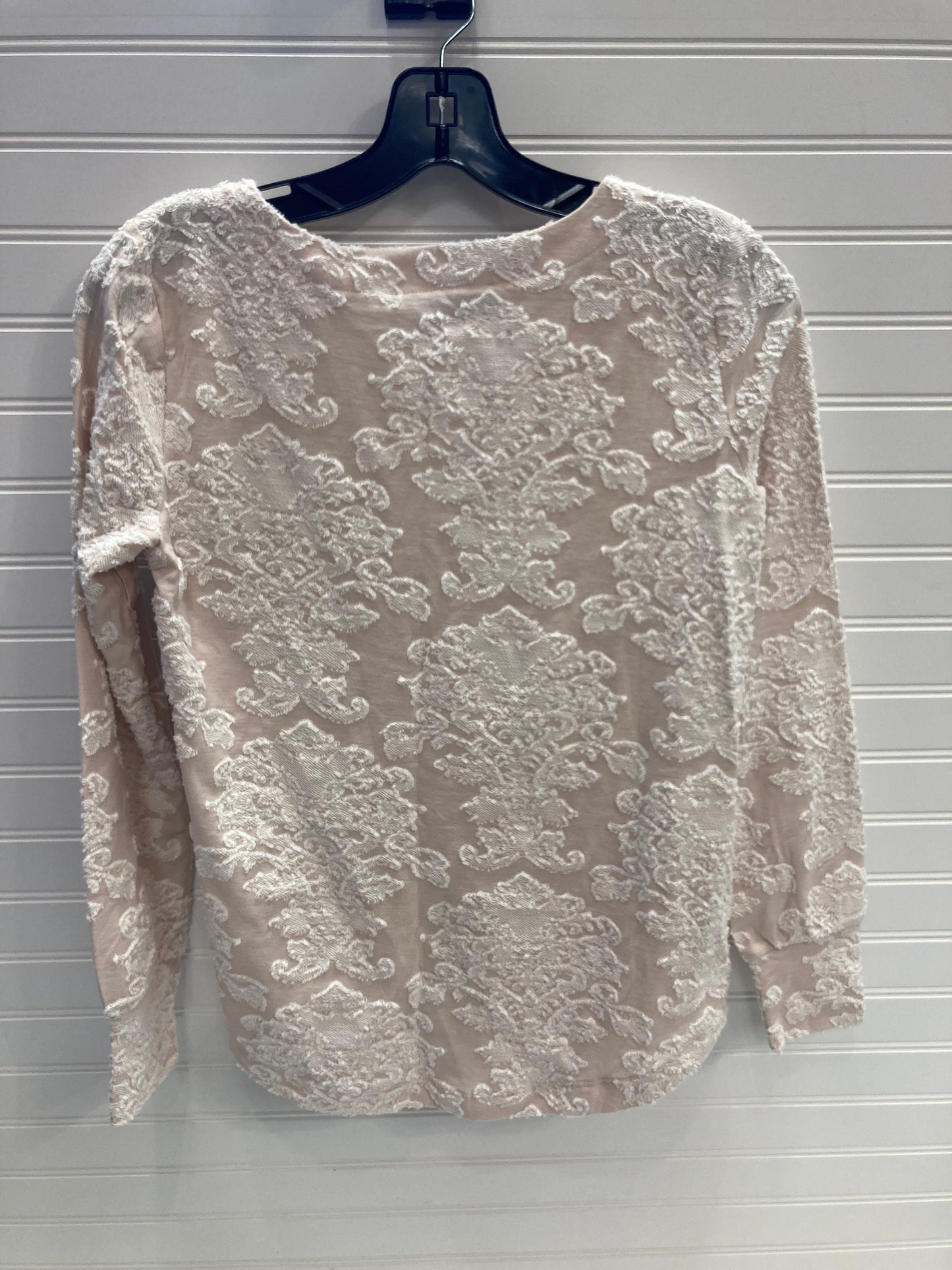 Top Long Sleeve By Loft In Cream & White, Size: Xs