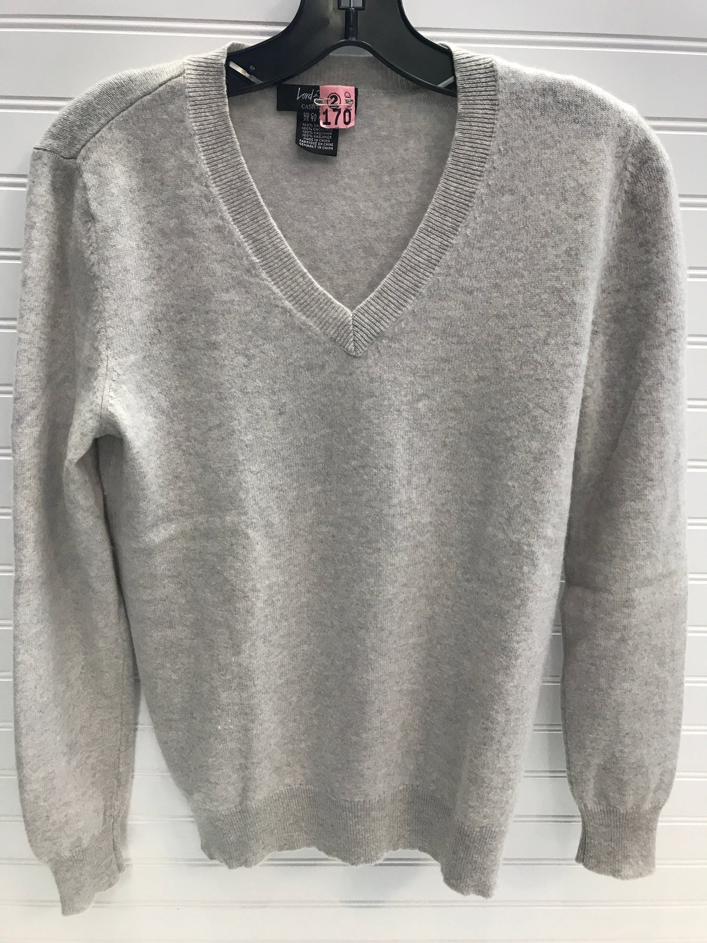 Sweater Cashmere By Lord And Taylor In Grey, Size: Xs