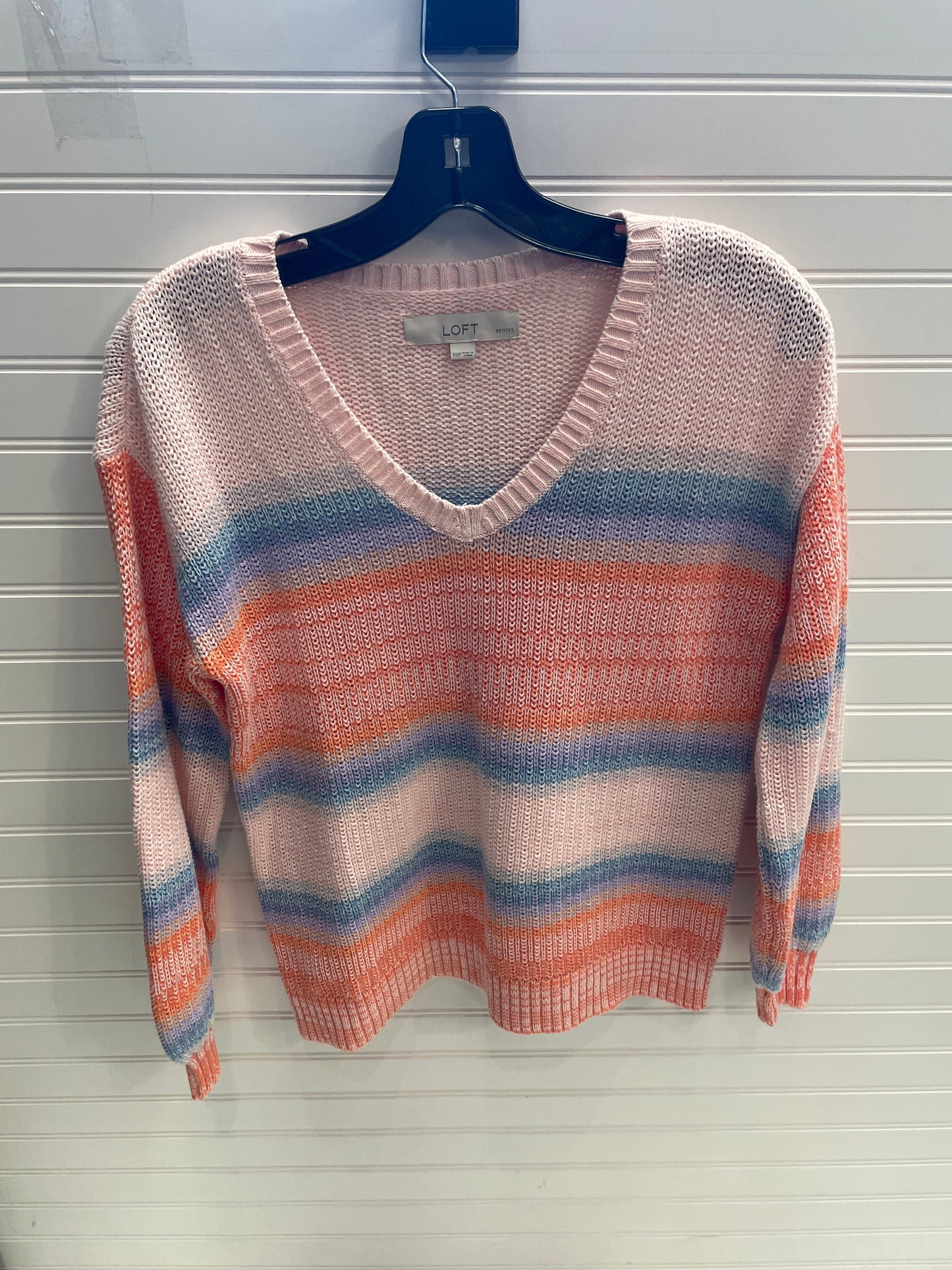 Sweater By Loft In Multi-colored, Size: Xsp