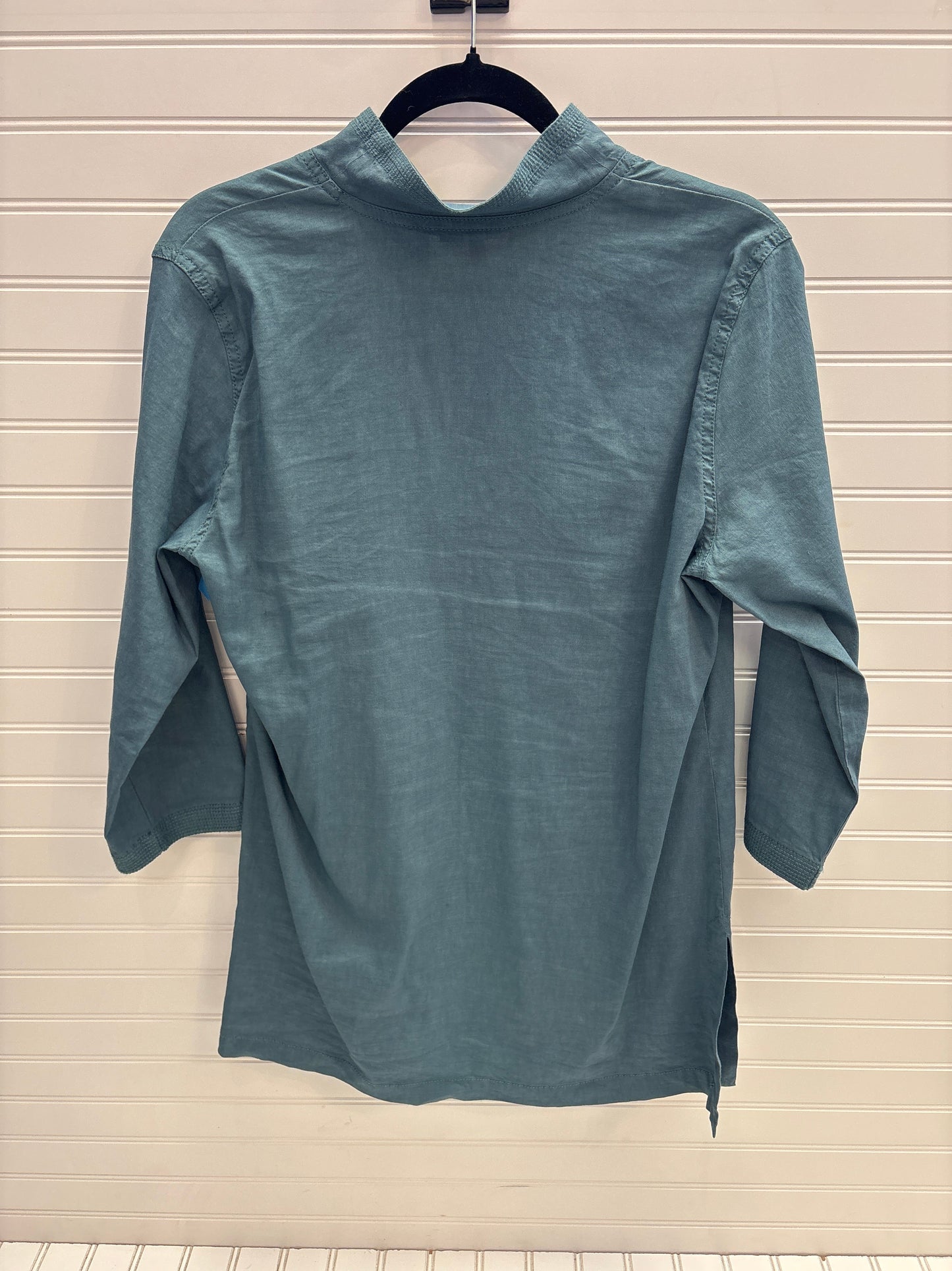 Tunic 3/4 Sleeve By Eileen Fisher In Teal, Size: S