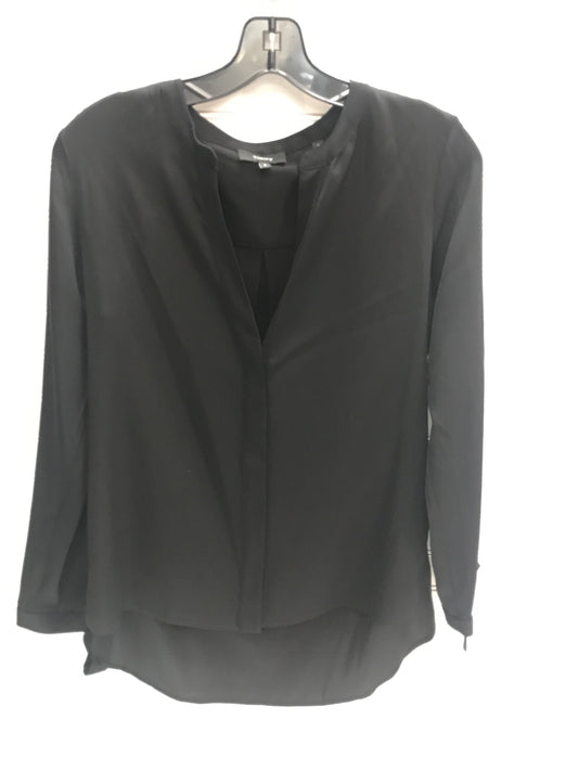 Blouse Long Sleeve By Theory In Black, Size: S