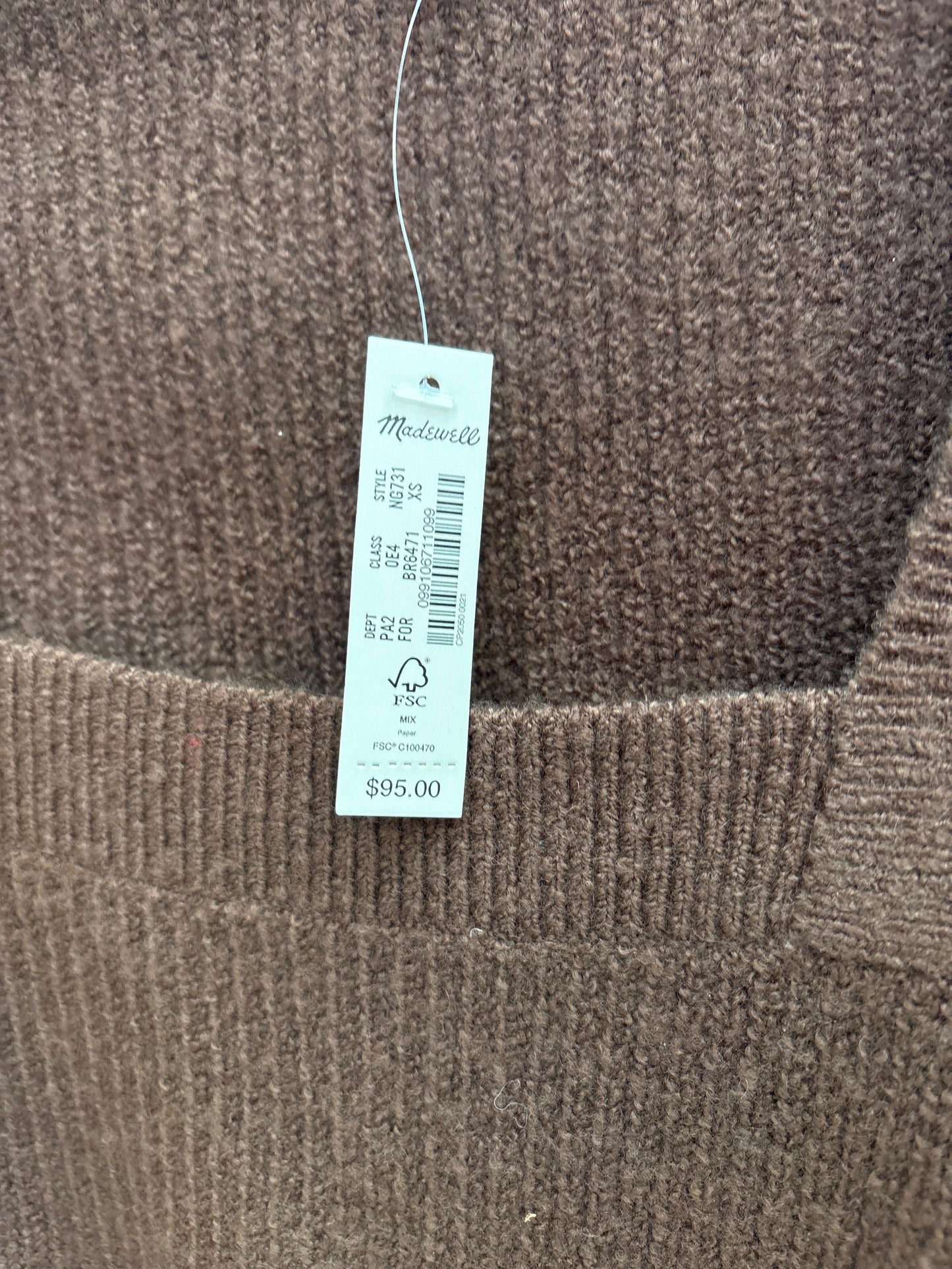 Sweater By Madewell In Brown, Size: Xs