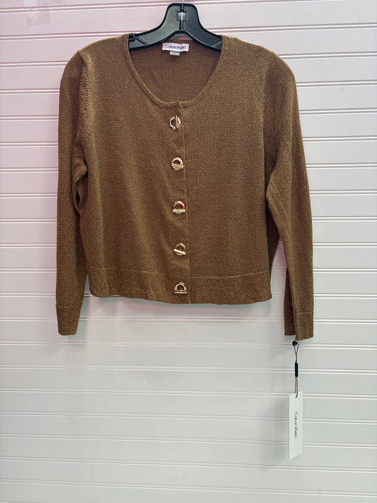 Cardigan By Calvin Klein In Bronze, Size: L