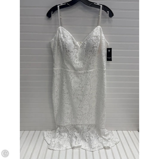 Dress Party Midi By Guess In White, Size: 16