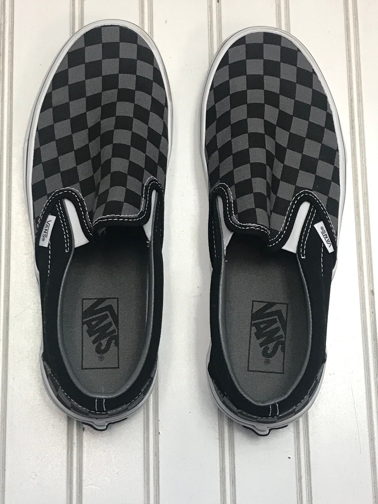 Shoes Flats By Vans In Checkered Pattern, Size: 10