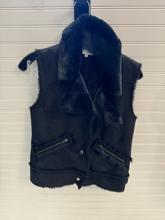 Vest Faux Fur & Sherpa By Waverly Grey In Black, Size: Xs