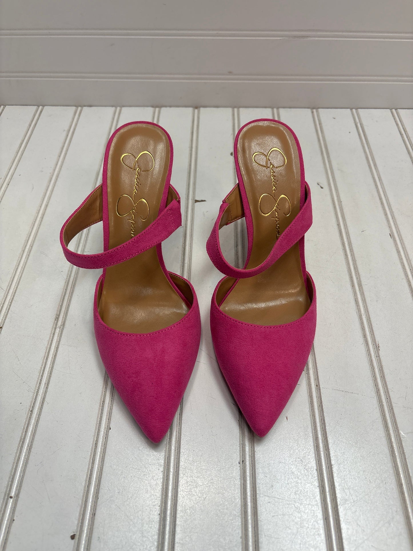 Shoes Heels Stiletto By Jessica Simpson In Pink, Size: 7