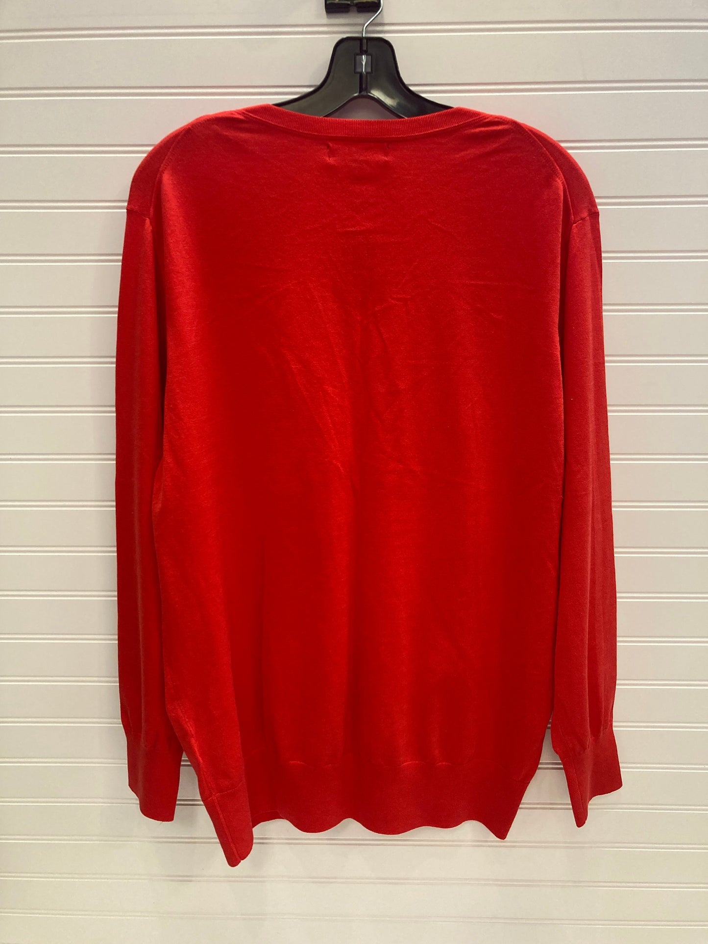 Top Long Sleeve By Banana Republic In Red, Size: Xl