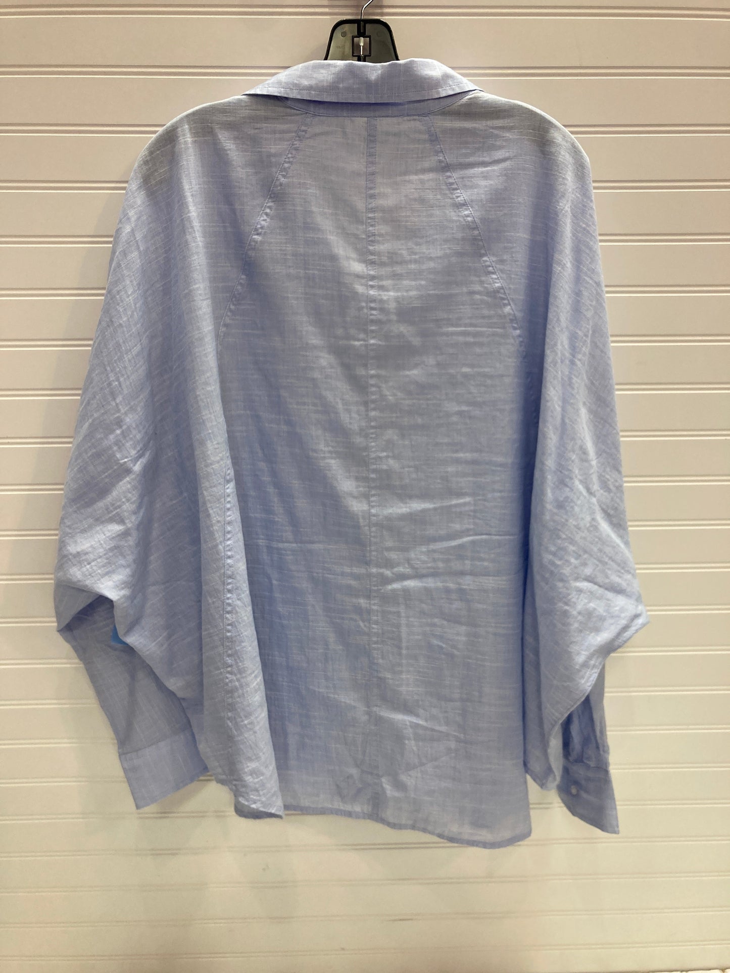 Blouse Long Sleeve By Caslon In Blue, Size: 3x