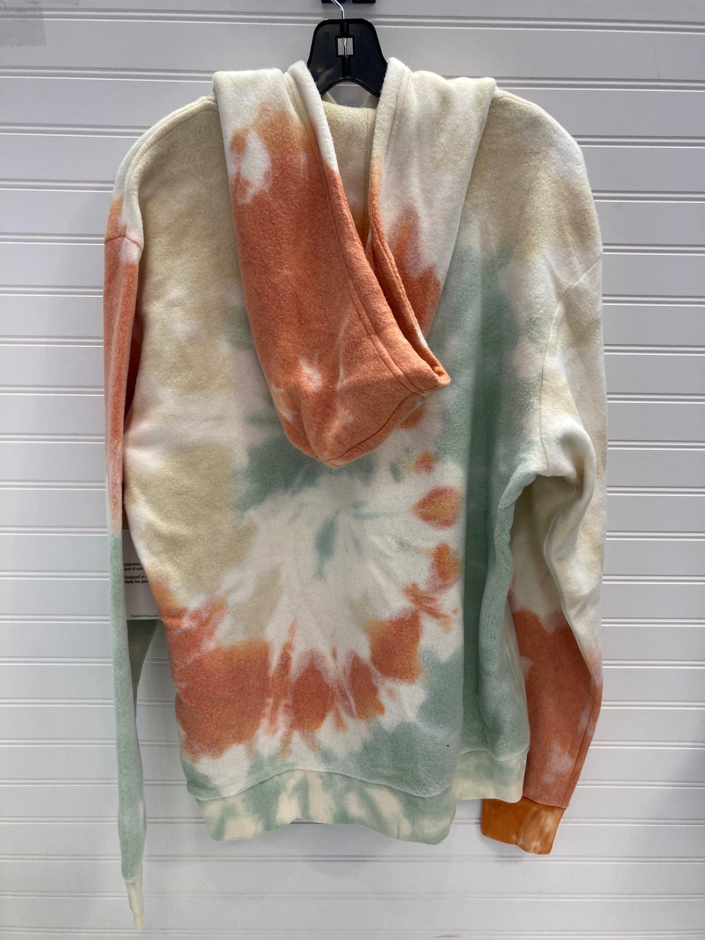 Sweatshirt Hoodie By Feat In Orange & Tan, Size: Xs