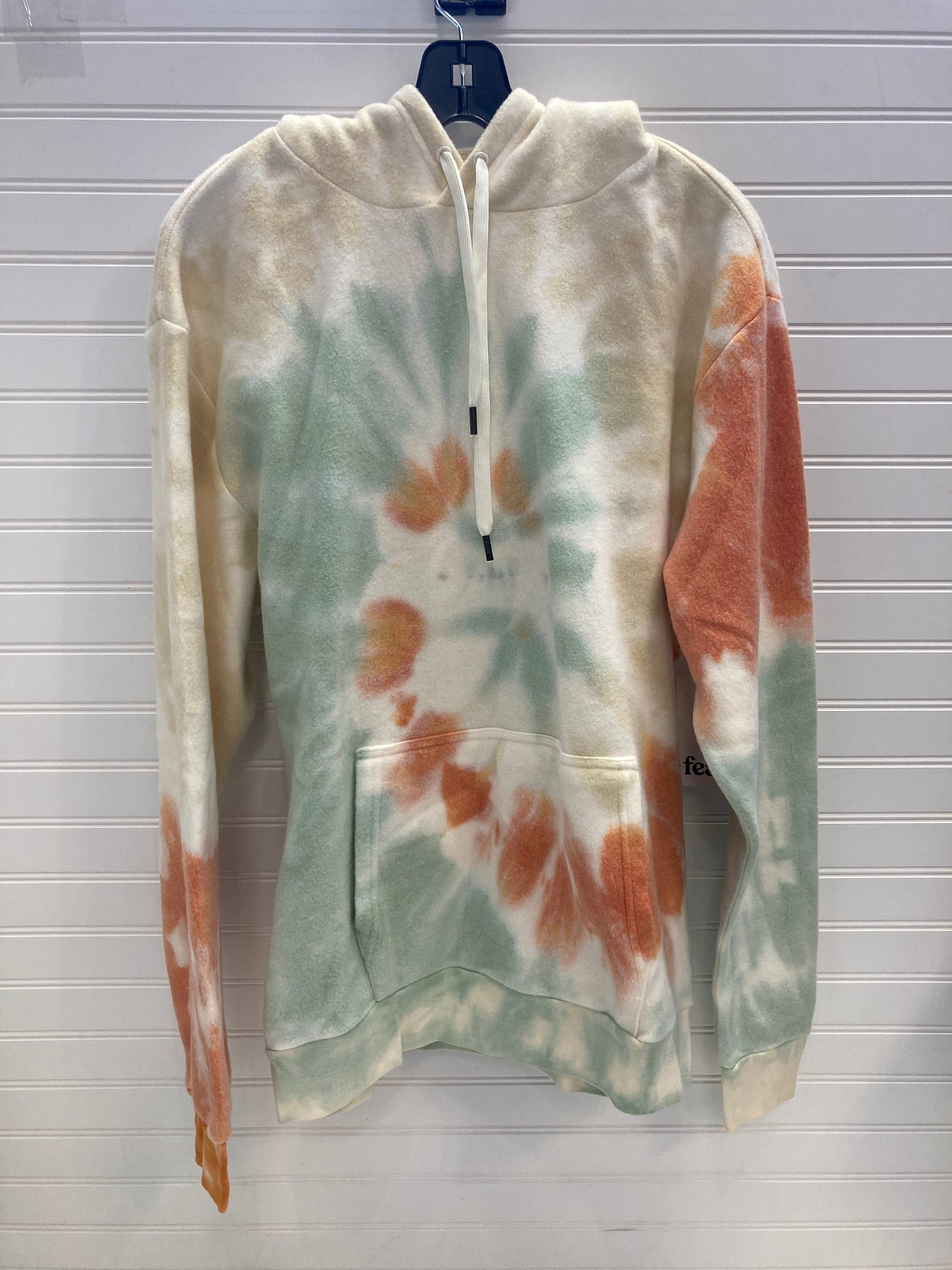 Sweatshirt Hoodie By Feat In Orange & Tan, Size: Xs