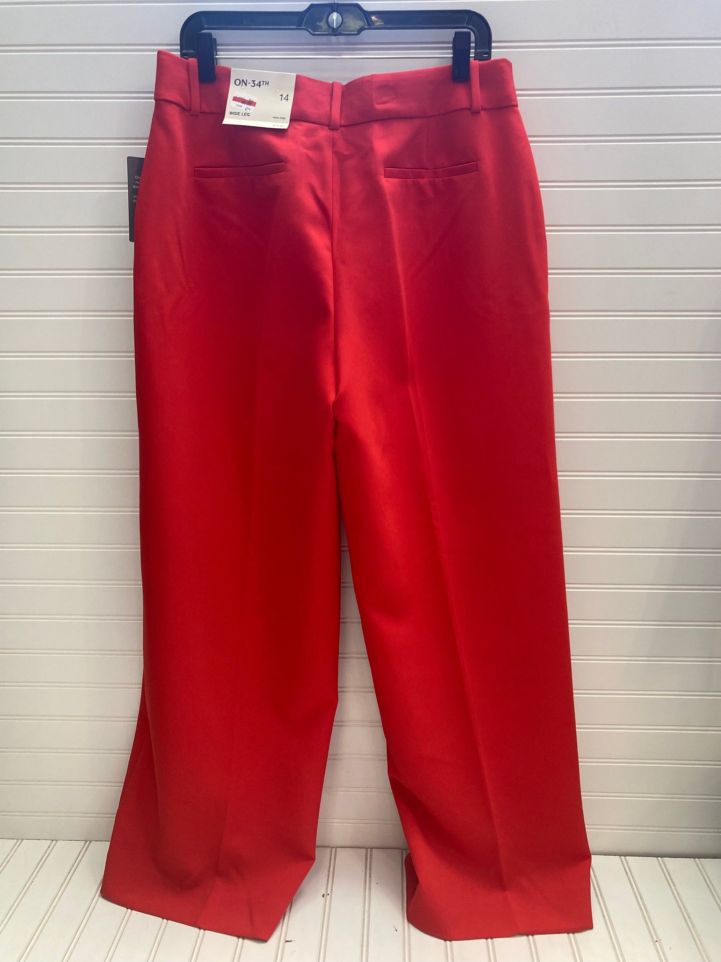 Red Pants Dress On 34th, Size 14