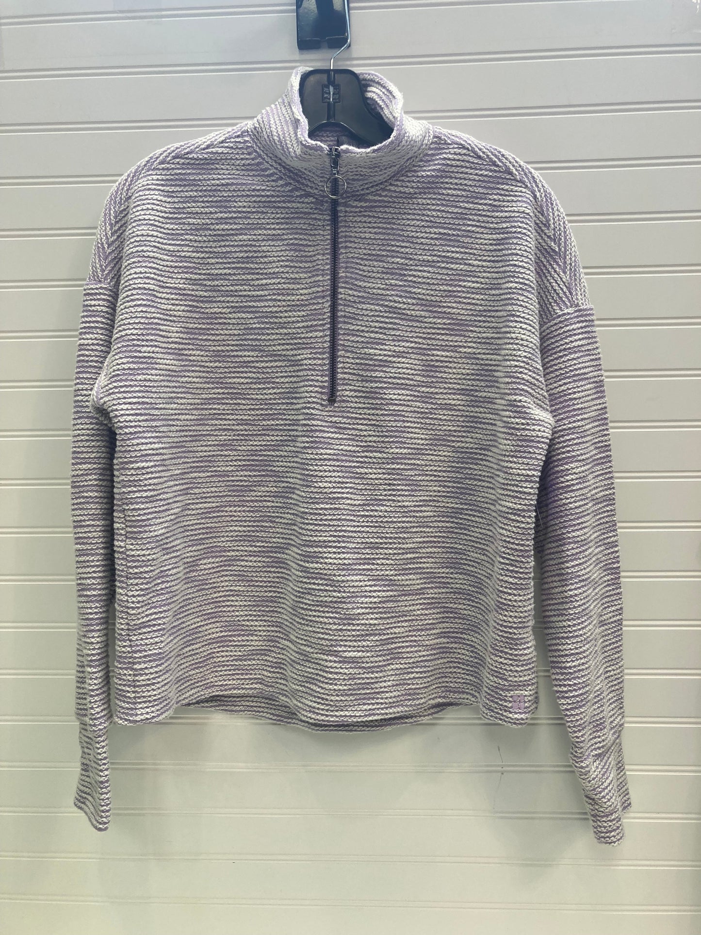 Purple & White Athletic Sweatshirt Collar Sweaty Betty, Size S