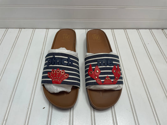 Blue & Red & White Sandals Designer Cole-haan, Size 10