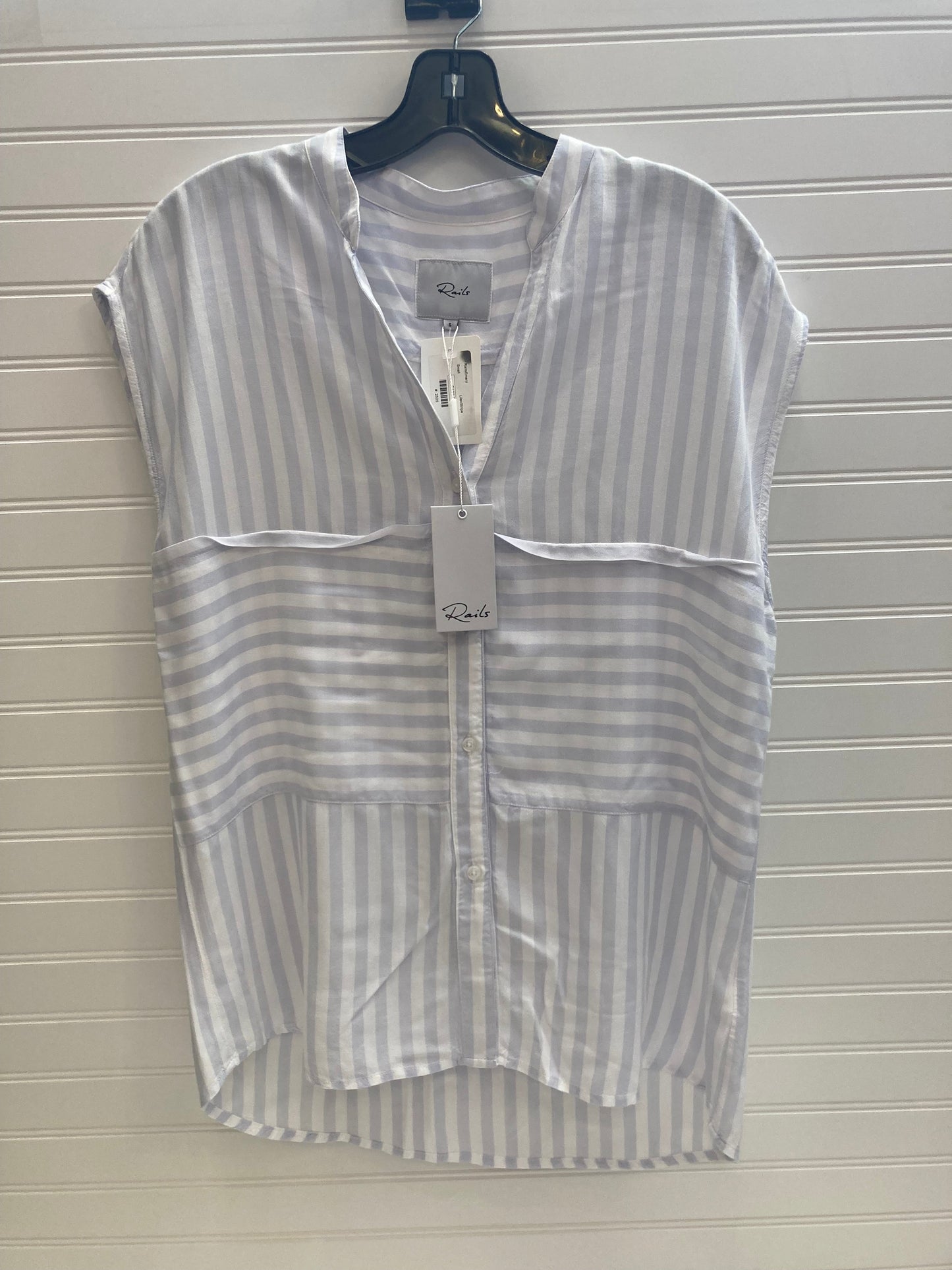 Striped Pattern Top Sleeveless Rails, Size S