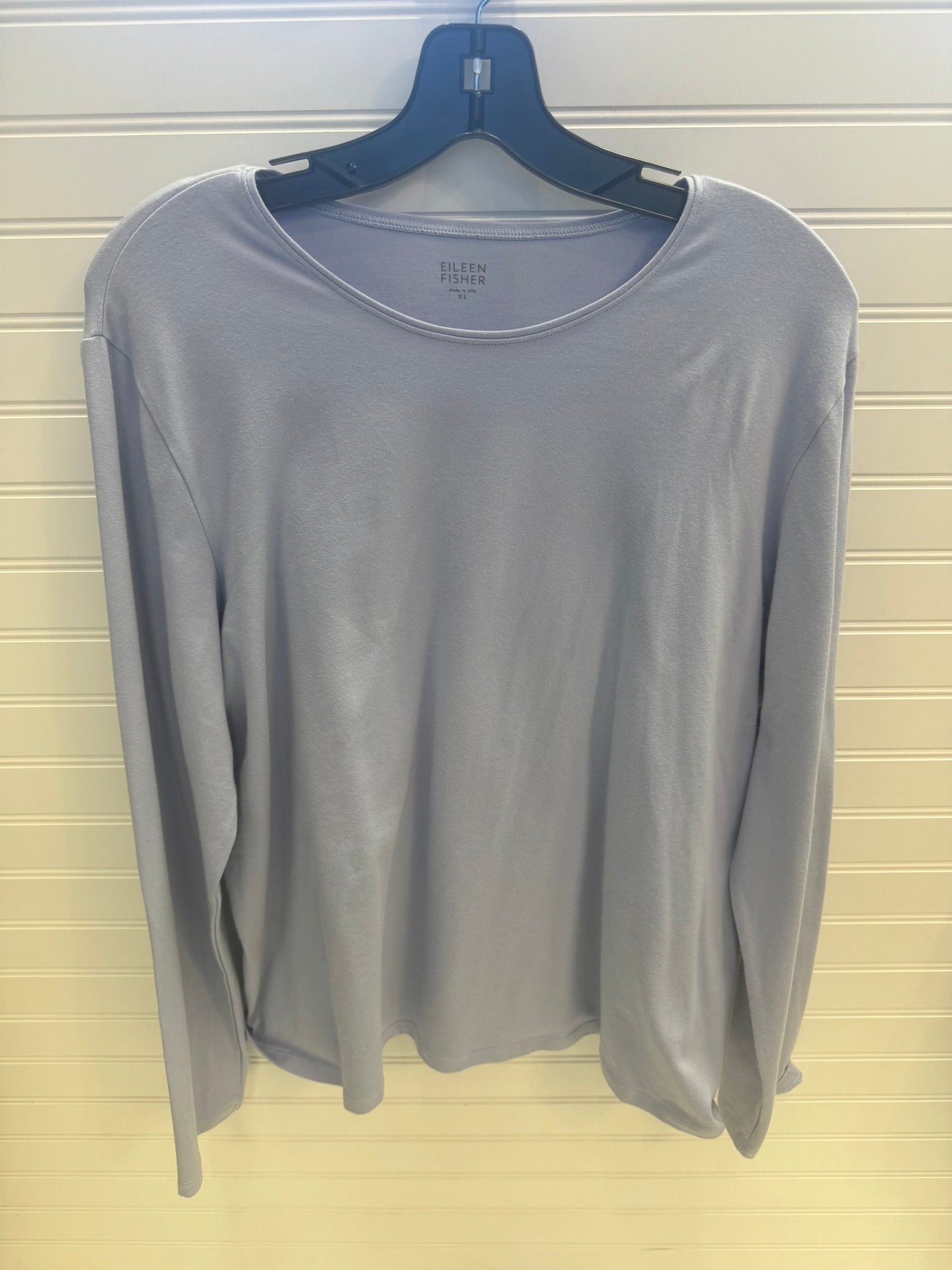 Top 3/4 Sleeve Basic By Eileen Fisher In Purple, Size: Xl