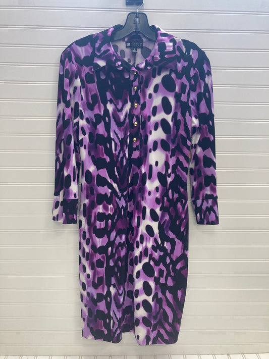 Black & Purple Dress Work Carole Little, Size 6