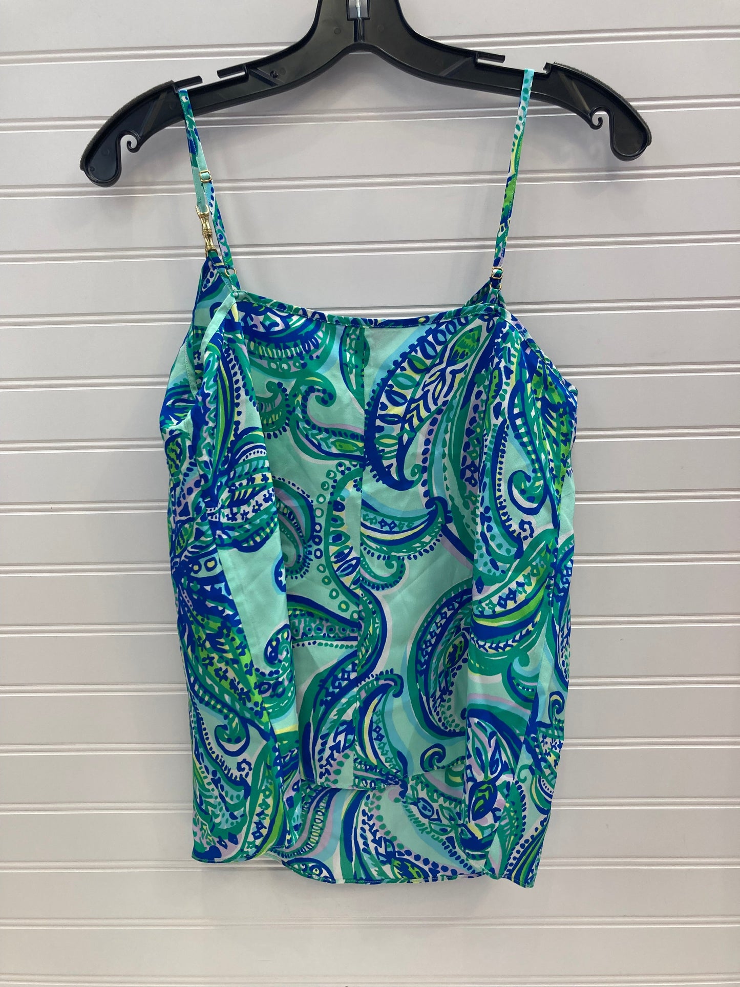 Blue & Green Top Sleeveless Lilly Pulitzer, Size Xxs