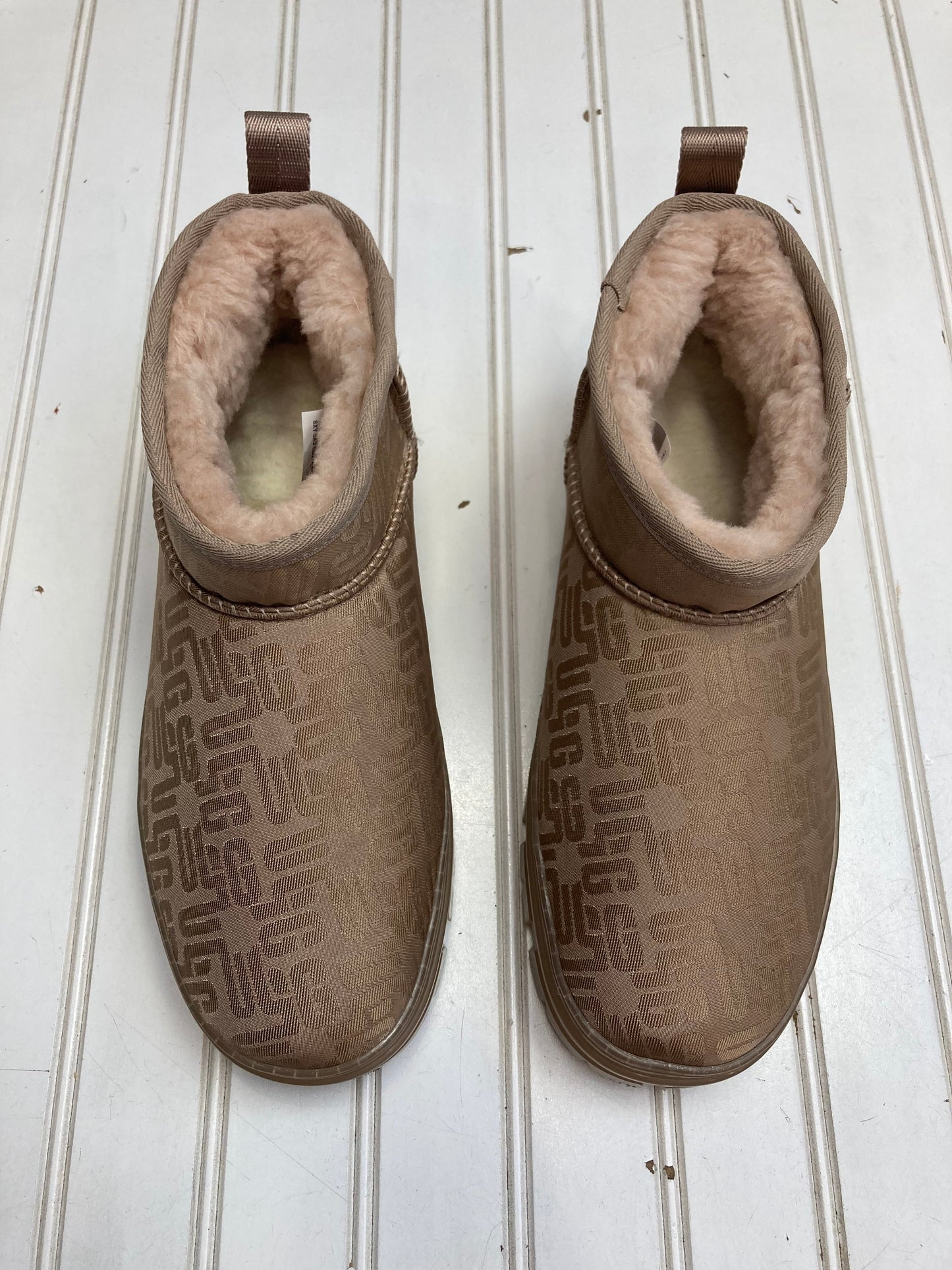 Tan Boots Ankle Flats Ugg, Size 9