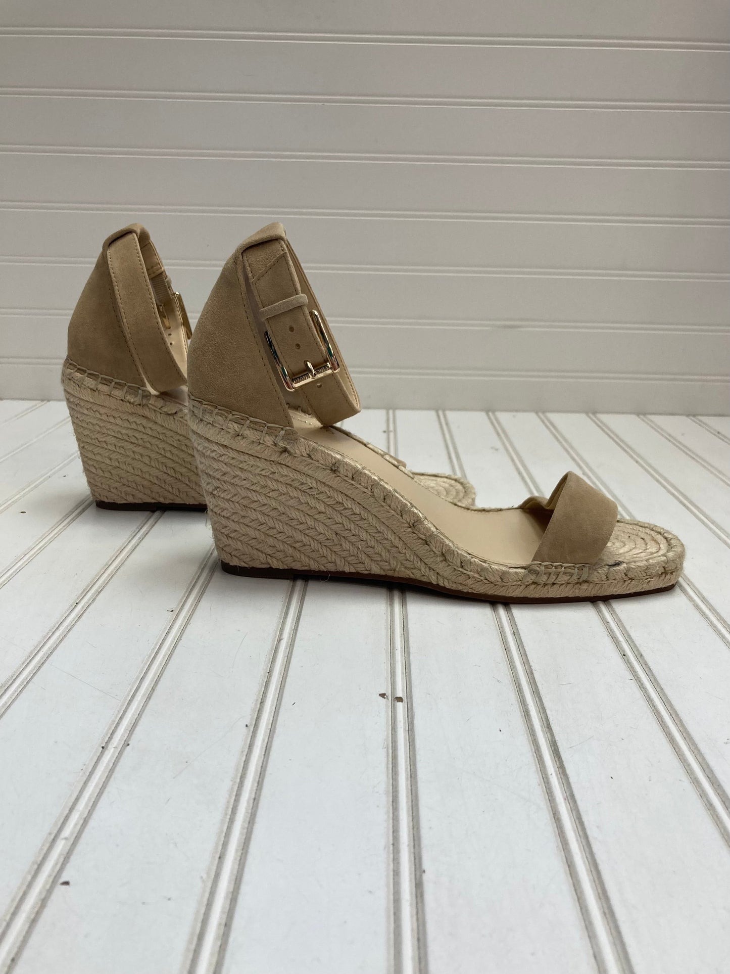 Tan Sandals Heels Wedge Vince Camuto, Size 11