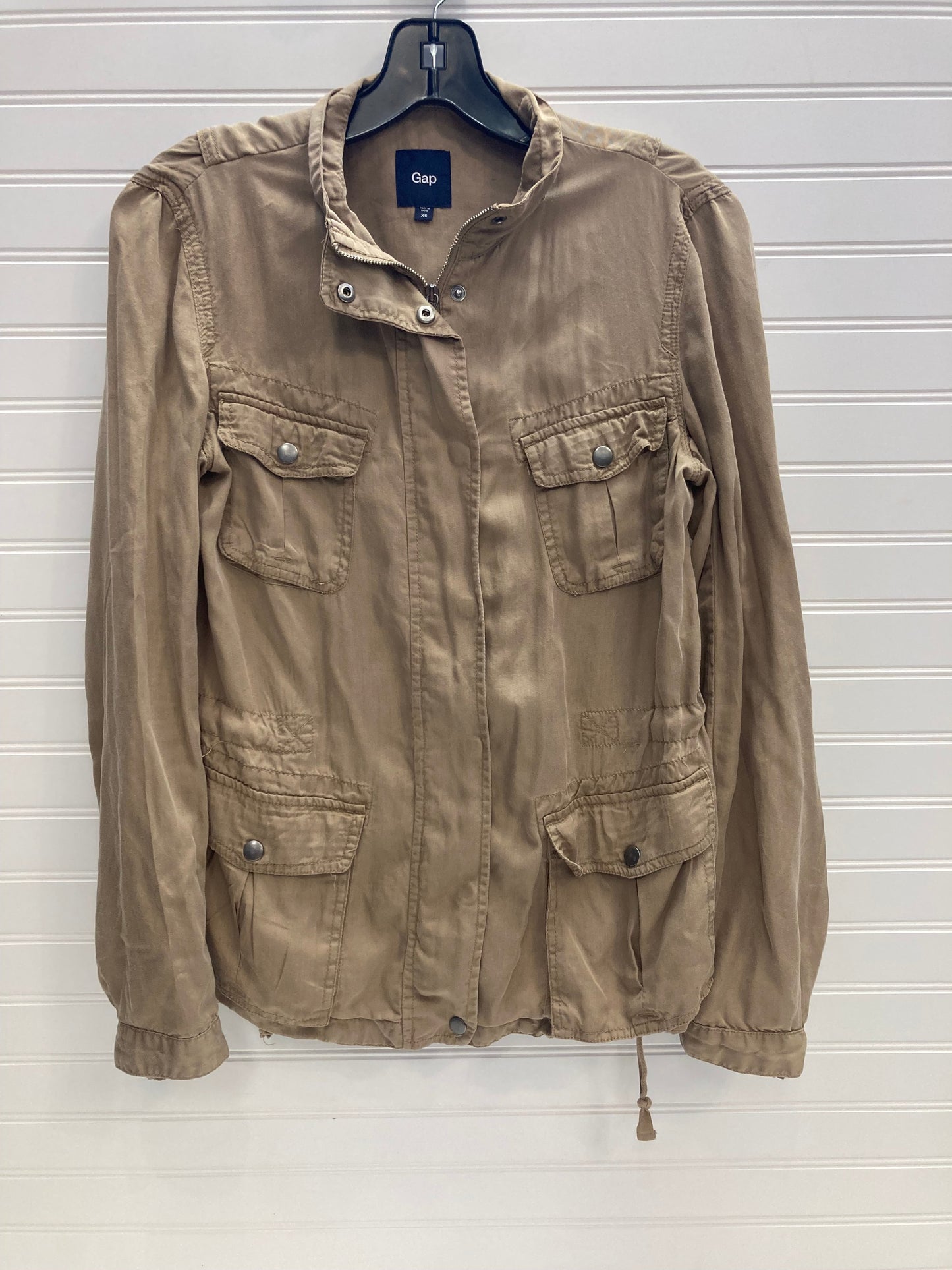 Jacket Utility By Gap In Tan, Size: Xs