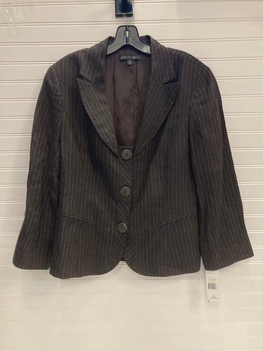 Blazer By Lafayette 148 In Brown & White, Size: 12