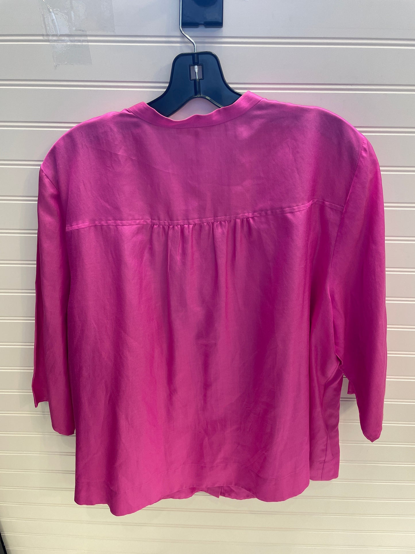 Blouse 3/4 Sleeve By Eileen Fisher In Pink, Size: Xl